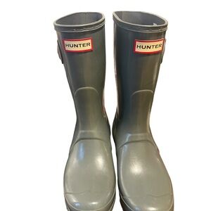 Hunter Women’s Original Short Rain Boots – Gray – Size US 8 / UK 6 / EU 39